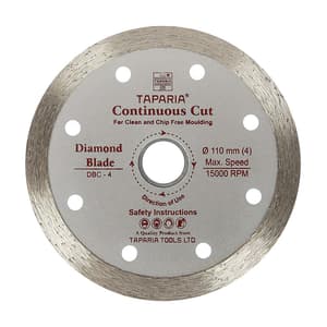 Taparia 4 Inch (110 mm) Diamond Cutting Blade, Continuous Cut, DBC 4