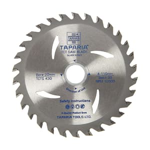 Taparia 4 inch / 110 mm TCT Wood Cutting Blades (30 Teeth), TCTS 430