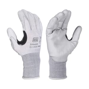Black+Decker Grey Supported Hand Gloves (Small), BXPG0350IN