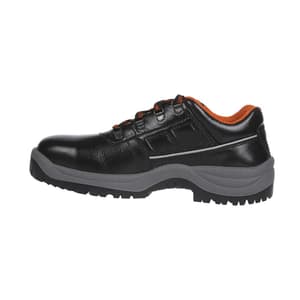 Black+Decker Lace Up Leather Safety Shoe - Steel Toe (Black), BXWB0111IN
