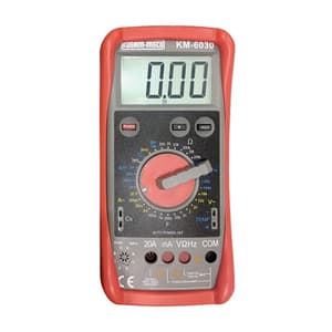 Kusam-Meco 3-1/2 Digits / 2000 Counts Large Display Digital Multimeter With Terminal Locking System, KM 6030