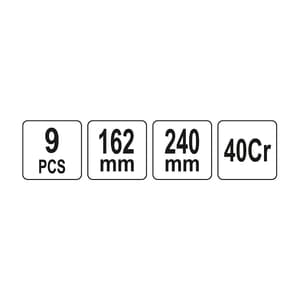 Yato 9 Pcs Hook & Pick Set With Gasket Scraper, YT-08426