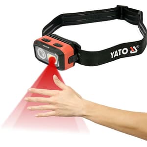 Yato 500LM / 3x AAA Rechargable Headlamp With Motion Sensor, YT-08593