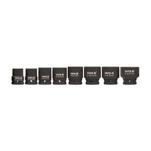 Yato 8 Pcs Hexagonal Impact Socket Set (3/4 inch Sq. Drive), YT-1115