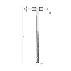 Mitutoyo 0.5 - 6 inch Telescoping Gauge Set (Pack of 5 Pcs), 155-904