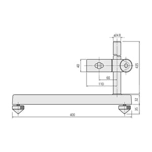 Mitutoyo 125 - 300 mm Vertical Type Micrometer Stand, 156-102