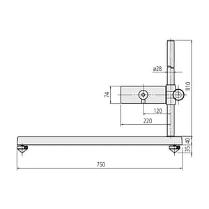 Mitutoyo 300 - 1000 mm Vertical Type Micrometer Stand, 156-103