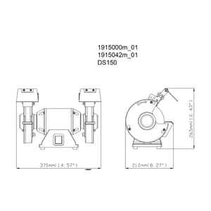 Metabo 150mm / 6 inch 350W Bench Grinder, DS 150