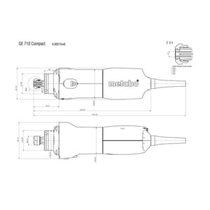 Metabo 710W 43mm Compact Die Grinder, GE 710
