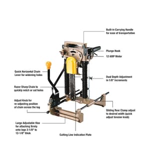 Makita 1140 W Chain Mortiser, 7104L