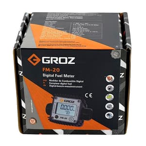 Groz 5 - 120 LPM Heavy Duty Digital Fuel Meter, FM/20/0-1/BSP