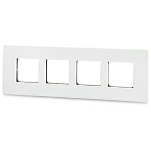Schneider Electric Opale 8 M Grid & 8 Module Cover Frame Horizontal - White (Pack of 5 Pcs), X0708