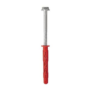 Pentagon 10 x 100 mm Red Nylon Anchors with Hex Head (Pack of 50 Pcs)