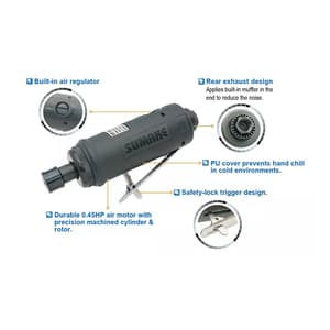 Sumake 1/4" Air Die Grinder, ST-DG1302L