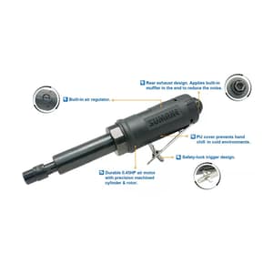 Sumake 1/4 inch Air Die Grinder with Extended Spindle, ST-DG1302L-5
