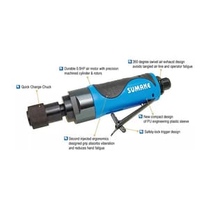 Sumake 210 mm Air Tire Buffer with Quick Change Chuck, ST-TB100