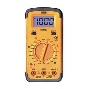 Meco 3-1/2 Digit / 2000 Count Digital Multimeter, DMM 63+