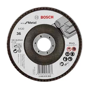 Bosch 125 mm / 40 Grit X430 Eco Range Alox Flap Disc (Pack of 10 Pcs), 2 608 619 921