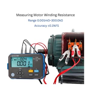 Metravi 0.001m - 300.0kOhms Range 1A Micro Ohms Meter with Data Logging, PRO 7270