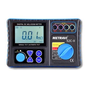 Metravi 3-1/2 Digits / 1999 Counts Milli Ohms Meter, 52C-II