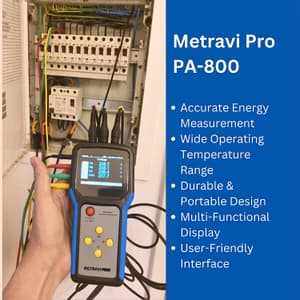 Metravi Portable Power Quality Analyser, PRO PA-800