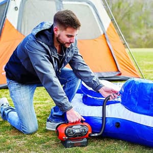 Black+Decker 160PSI AC/DC Multipurpose Cordless Tyre Inflator with Digital Guage, BDCINF18N-QS