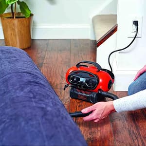 Black+Decker 160PSI AC/DC Multipurpose Cordless Tyre Inflator with Digital Guage, BDCINF18N-QS