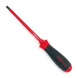 Toptul 300 mm (Blade Length) x 8 mm (Blade Dia) Insulated Slotted Screwdriver, FAEB0818