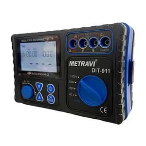 Metravi 250V - 1000V Rated Voltage Digital Insulation Resistance Tester, DIT-911