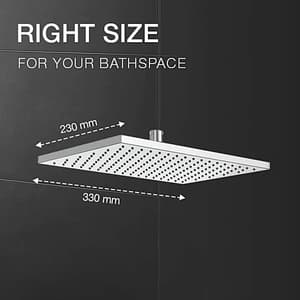 Kohler ModernLife 330 x 230 mm Single Function Rain Head In Polished Chrome Finish, K-27731IN-CP