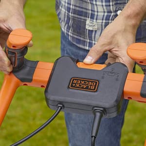 Black+Decker 1200W / 14 Inch Winged Blade 35L Grassbox Lawn Mower With Bike Handle, BEMW451BH-B1
