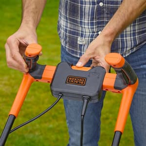 Black+Decker 1600W / 14 Inch Winged Blade 45L Grassbox Capacity Lawn Mower With Bike Handle, BEMW471BH-B1