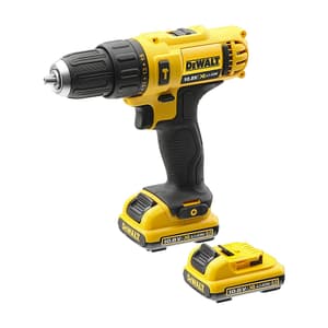 Dewalt 10.8V / 10mm XR Lithium-Ion Cordless Hammer Drill Driver with 2x2.0 Ah Batteries Included, DCD716D2-IN