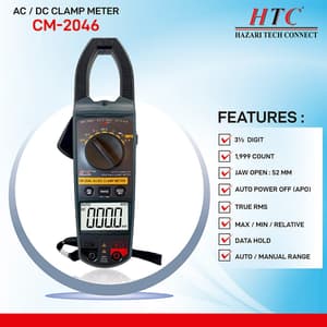 HTC 1000A AC / DC 2000 Count Clamp Meter with Backlight, CM-2046