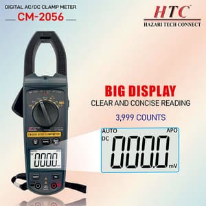 HTC 1000A AC / DC 4000 Count Clamp Meter with Backlight, CM-2056