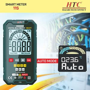 HTC 3-1/2 Digit / 4000 Count True RMS Smart Digital Multimeter, DM-11S