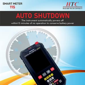 HTC 3-1/2 Digit / 4000 Count True RMS Smart Digital Multimeter, DM-11S