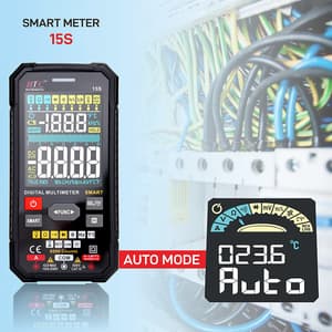 HTC 3-3/4 Digit / 6000 Count True RMS Smart Digital Multimeter, DM-15S