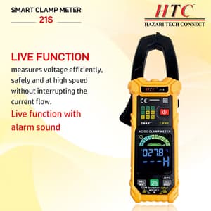 HTC 3-3/4 Digit / 6000 Counts AC/DC Smart Clamp Meter, 21-S