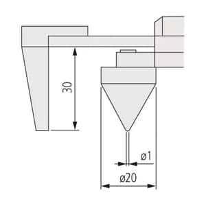 Mitutoyo 10 - 300 mm Digital ABS Back-Jaw Centerline Caliper with Data Output (Edge to Center), 573-719-20