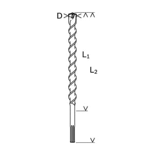 Bosch 32 x 200 x 320 mm SDS Max-7 Hammer Drill Bits, 2 608 586 791