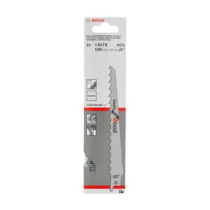 Bosch 150 mm Reciprocating Saw Blades Basic for Wood (S 617 K), 2 608 650 616