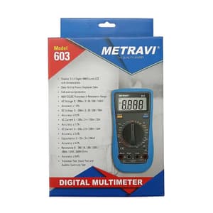Metravi 3-1/2 Digits / 1000V Digital Multimeter, 603