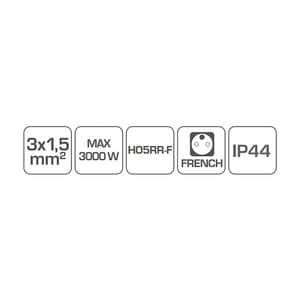 Hogert 30 Mtr / 3000W Drum Insulated Rubber Extension, HT1E721