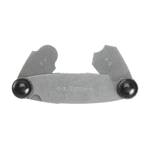 Ozar 1/32 - 1/4 Inch Locking Type Radius Gauge With 1/64 Inch Step & 30 Leaves, AGR-1109