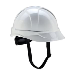 Udyogi Vista 8000 Series Helmet With Textile Suspension & Slip Fit Adjustment (White), Vista 8001L