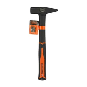 Black+Decker 500 Gms Metal Fiberglass Handle Din Hammer, BDHT51395