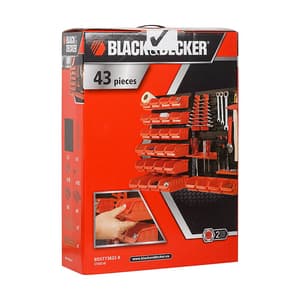 Black+Decker 43 Pieces Wall Panel Set with Bins, Racks and Holders (Tools Not Included), BDST73832-8