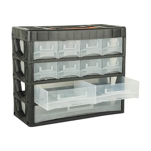 Black+Decker 11 Drawers Medium Portable Cabinet For Multi-Purpose Home / Tool Storage With Carry Handle, BDST73828-8
