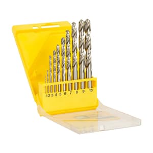 Dewalt 10 Pcs HSS-G Metal Drill Bit Set, DT5921-QZ